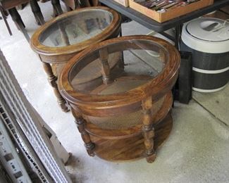Round Glass Top End Tables