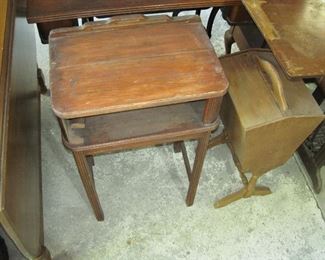 Small Vintage Table, Sewing Supply Box