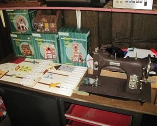 Bird Houses / Vintage Sewing Machine