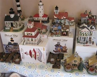 Large Collection of Christmas Villages - Carole Towne, Sugar Plum Valley, Lemax, Harborside Village, Heartland Valley Village
