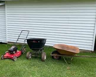 Brinkly Hardy Co Spreader & Lawn Chief Mower