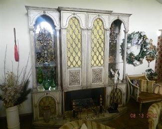 vintage curio cabinet/stereo cabinet