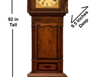 493b Antique Grandfather Clock