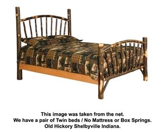 517 Pair Twin Beds Old Hickory Shelbyville Indiana 