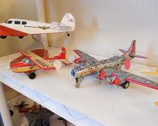 Many Tin Toy Airplanes