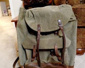 Sattler Canvas and Leather Vintage Backpack