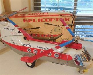 Cragstan Tin  Helicopter with Original Box