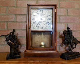 Western Statues -Mantle Clock