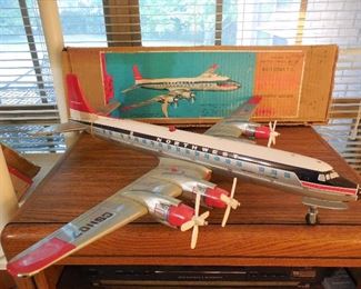 Cragstan Northwest Airlines Tin Toy Airplane with Box