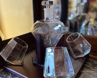 Stunning crystal decanter set