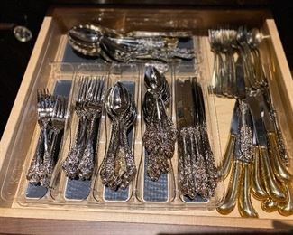 Complete sets of Sterling Silver and Goldware