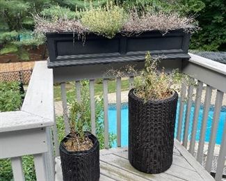 Resin outdoor planters