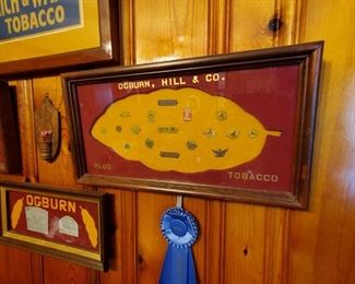 A very large collection (framed and loose) tobacco tin tags...