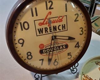 Vintage electric Liquid Wrench advertising clock...