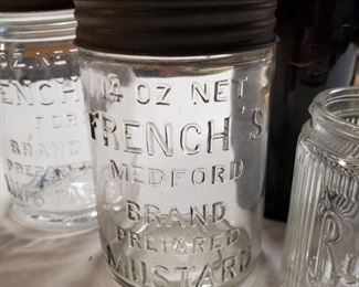 French's Mustard and Burma-Shave jars...