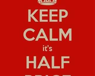Most all items are half price today with only a few exceptions! Dodge he rain and don't miss out!
