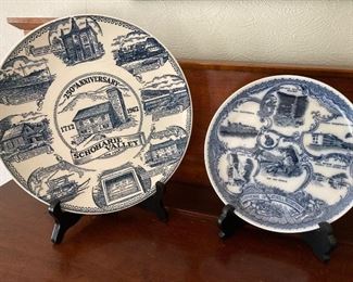 Two Schoharie Co commemorative plates. The Catskill one has been sold