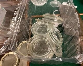 Glass tops for jars
