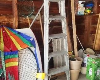 Step ladder; garage stuff