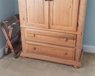 Solid wood armoire