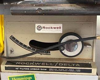 Rockwell 10 tilting arbor saw 