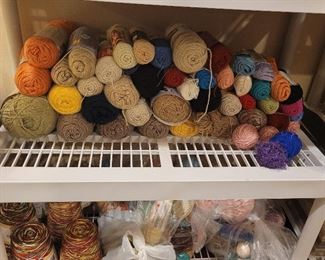 Still lots of yarn, thread and sewing notions and 4 Sewing Machines