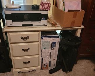 Small Desk with Printer