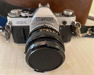 Canon AE 1 35 mm Camera with lenses