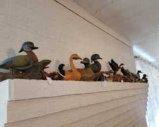 LOTS of wooden, ceramic, and glass ducks! Some hand carved- perfect decor for hunters!