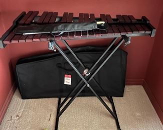Wood xylophone + carrying bag + stand