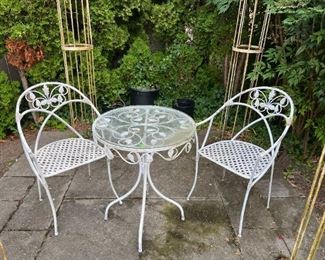 Wrought iron bistro set
