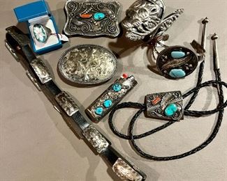 Some of the Navajo sterling jewelry available