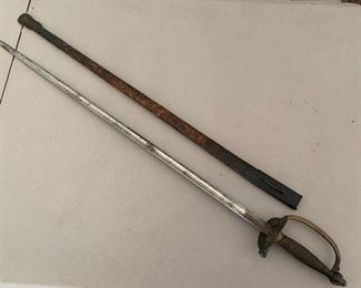 Antique sword and scabbard. Sword marked U.S. 1863.