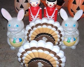 Easter, Thanksgiving and toy soldier blow molds