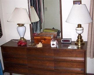 MCM long dresser w/ mirror