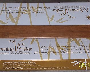 Bamboo wood flooring (2 1/2 boxes)