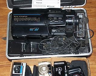Panasonic VHS movie camera, other cameras