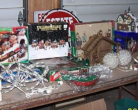 Christmas items including train, Nativity, etc...