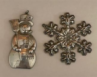 Gorham Sterling Christmas ornaments 