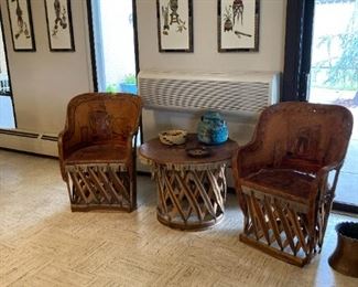 Equipale chairs, Lacquered Asian art