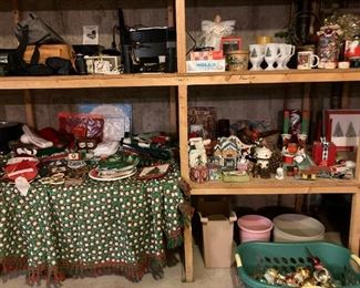Christmas accessories, ornaments, lights, cameras and electronics