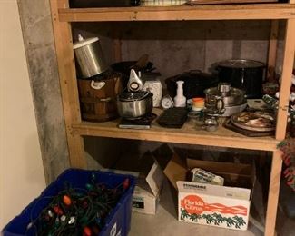 Kitchen ware - some vintage, canning jars, ice cream maker