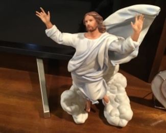 Decor in entertainment center in living room