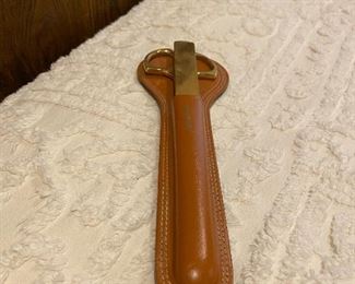 Leather encased desk set