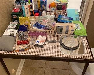 Bathroom items - table also for sale