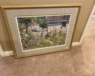 Lots of framed, under glass, pictures