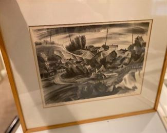 Lots of framed, under glass, pictures