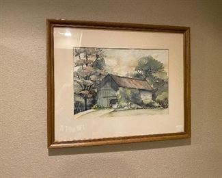 Framed under glass picture