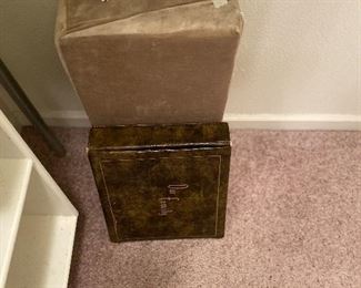 Master bathroom closet - fold out pillow & large album