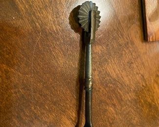 Vintage pie crimper tool - brass